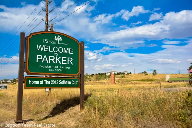 Welcome-to-Parker-Entrance-Sign-scaled welcome to parker home of the 2013 Solheim cup sign at entrance to town