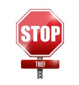 thief stop road sign illustration design over a white background