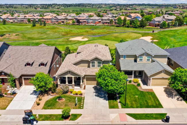 11860 Mill Valley St Parker CO-exterior front of home on black bear golf course