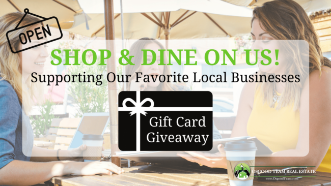 3 women dining with gift card giveaway campaign