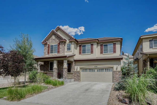 front elevation of 2238 Broadleaf Loop Castle rock