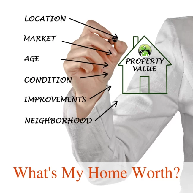 What's my home worth photo of man writing about things that affect home value