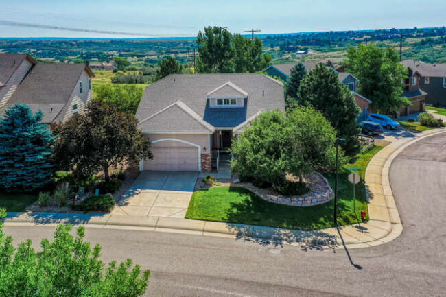 drone photo of corner lot