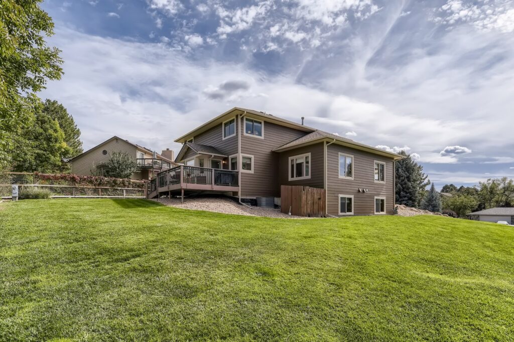 large backyard in Pinery neigborhood in Parker Colorado