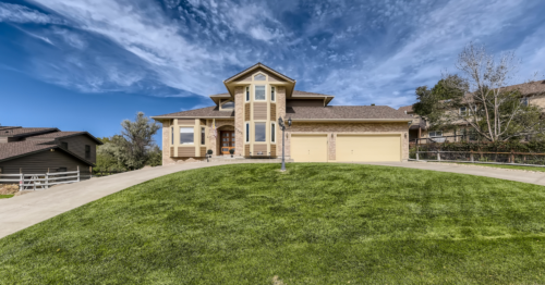 front elevation of home for sale in the pinery neighborhood in Parker, Colo