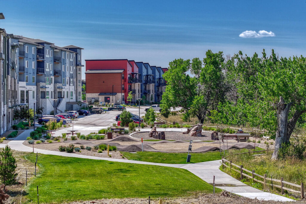 outdoor recreational area condos at west creek complex