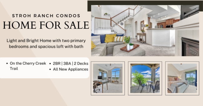 blog cover for a condo for sale in the stroh ranch neighborhood in parker co