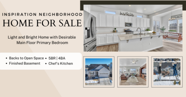 Cover_Narrowleaf blog cover photo of home for same in inspiration neighborhood in aurora colorado has a white kitchen in collage