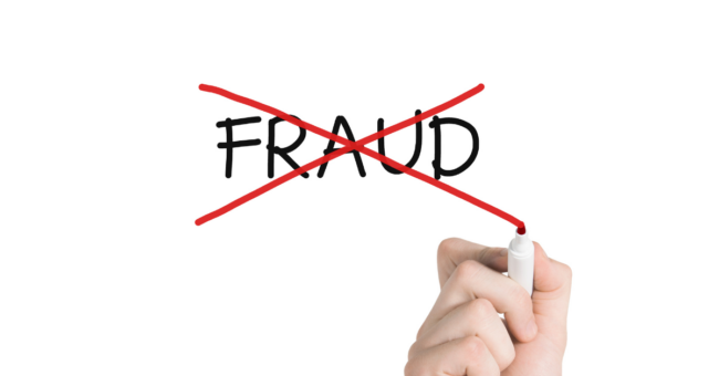 blog cover image of the word fraud written on white background with red x over it