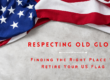 cover photo of a blog regarding respecting the US flag and how to properly dispose of it. photo of flag on gray background