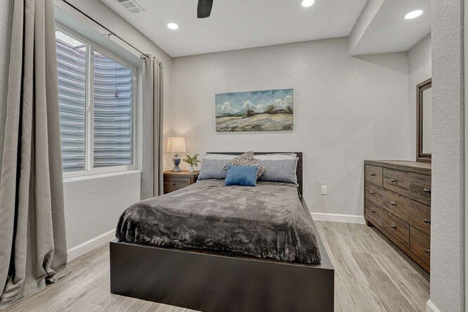basement bedroom with egress window