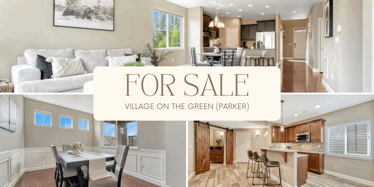 Cover_Dunraven blog cover collage for home for sale at village on the green neighborhood in parker co