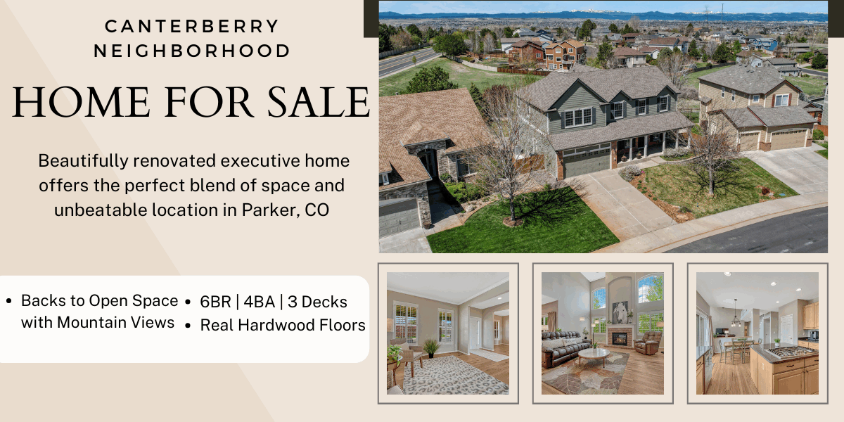 blog cover photo collage of home for sale in canterberry crossing in parker co