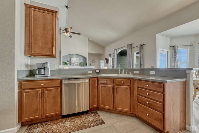 kitchen open to family room
