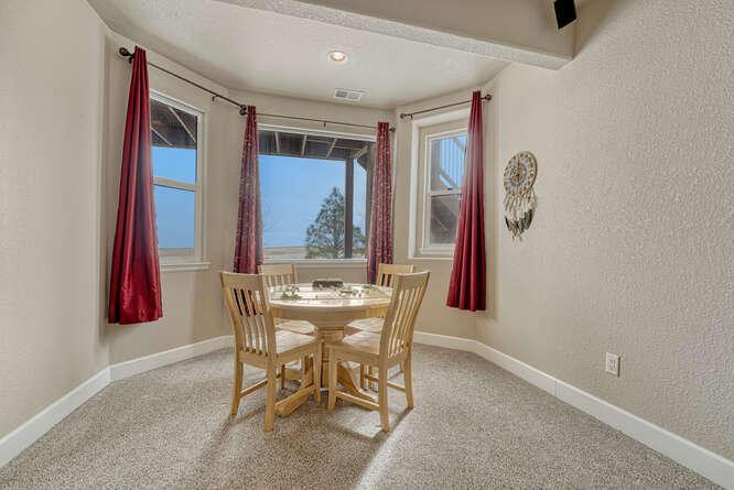 small dining area in basement for in-law quarters
