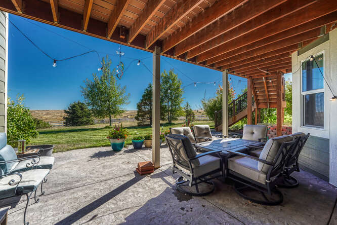 covered patio off walkout basement