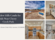 cover photo collage for a condo for sale near the cherry creek park in denver