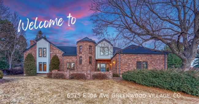 front elevation of home on E Ida Ave in Greenwood Village for sale