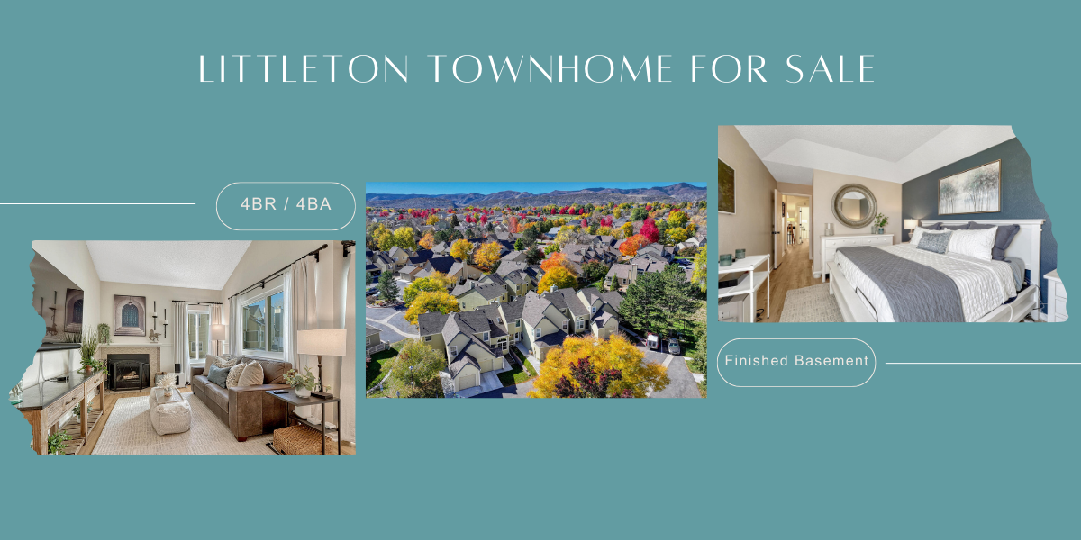 cover photo collage for townhome for sale in littleton colorado stanton farms neighborhood