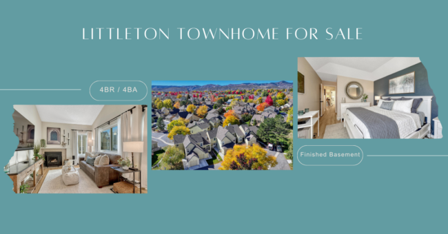 cover photo collage for townhome for sale in littleton colorado stanton farms neighborhood