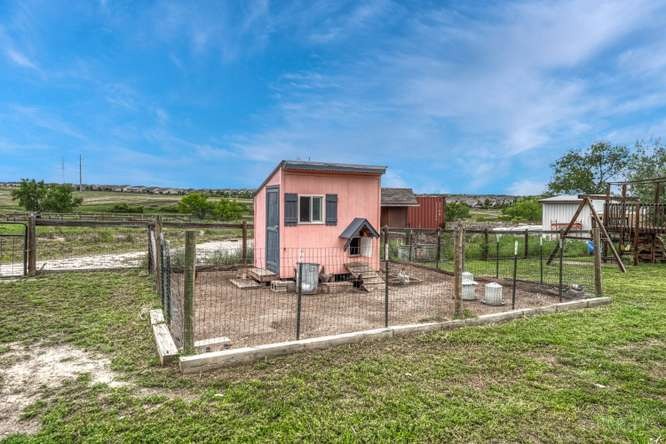 pink chicken coop